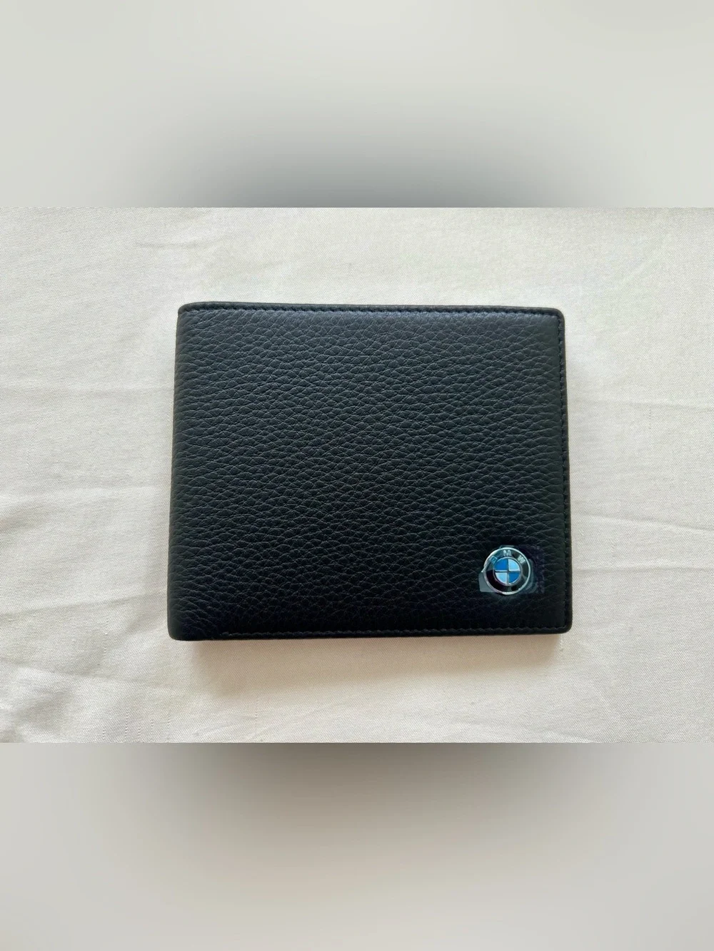 Genuine BMW Black Leather Bifold Wallet, Made in Germany